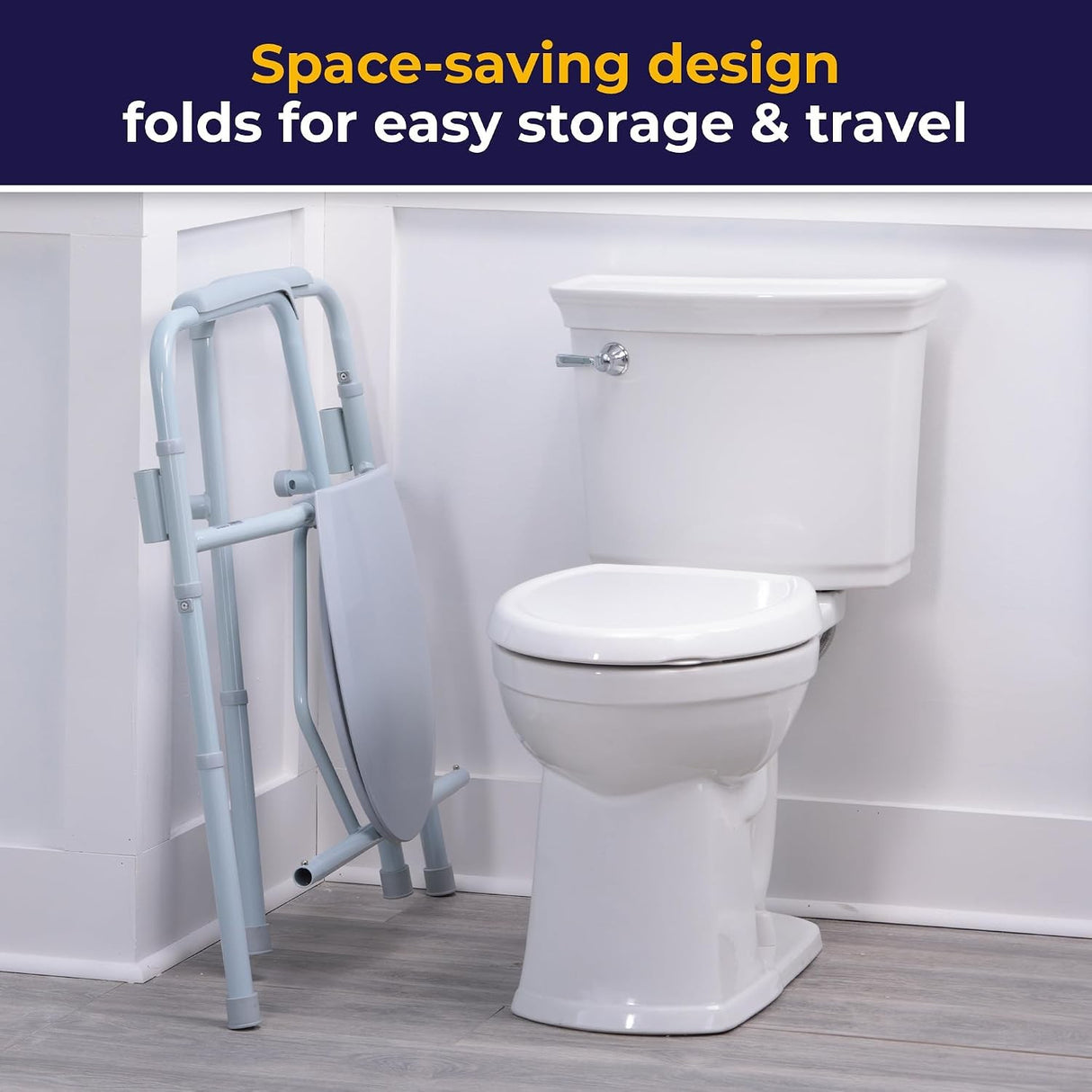 Commode Chair Drive Fixed Arms Steel Frame with Backrest 24 Inch Seat Width 650 Lbs. Weight Capacity