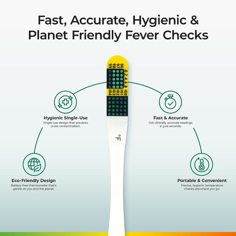 NexTemp Single Patient Skin Thermometer, 96 to 104 °F