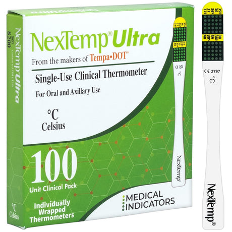 NexTemp Single Patient Skin Thermometer, 96 to 104 °F