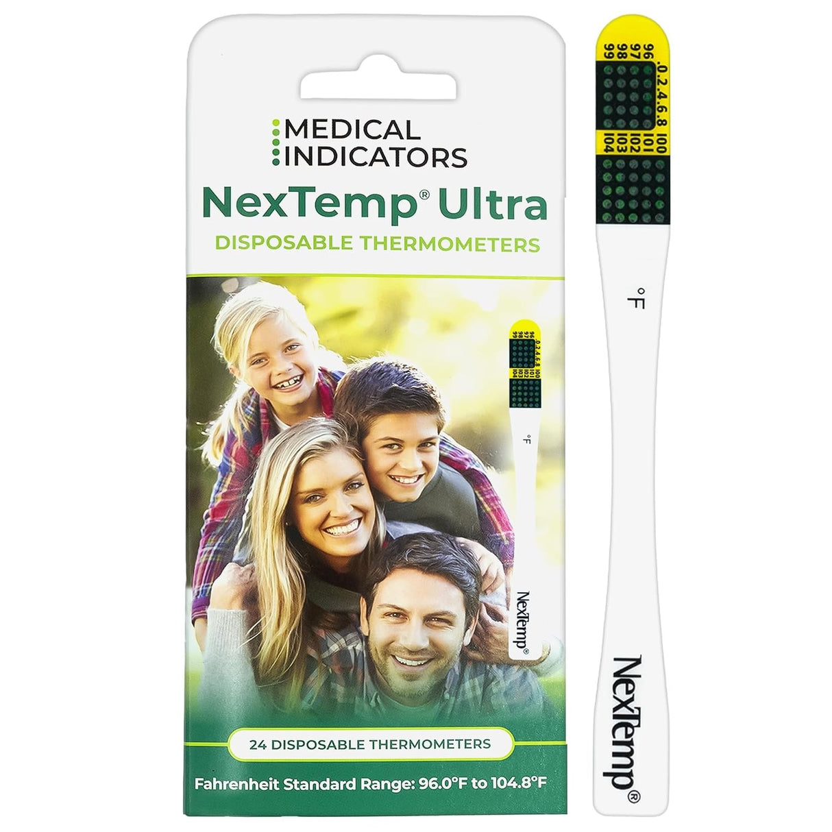 NexTemp Single Patient Skin Thermometer, 96 to 104 °F