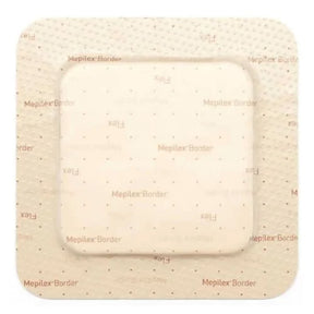 Mepilex Border Flex Foam Dressing, Bordered Silicone Adhesive, Square, Sterile — 3" x 3"