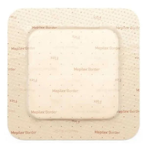 Mepilex Border Flex Foam Dressing, Bordered Silicone Adhesive, Square, Sterile — 3" x 3"
