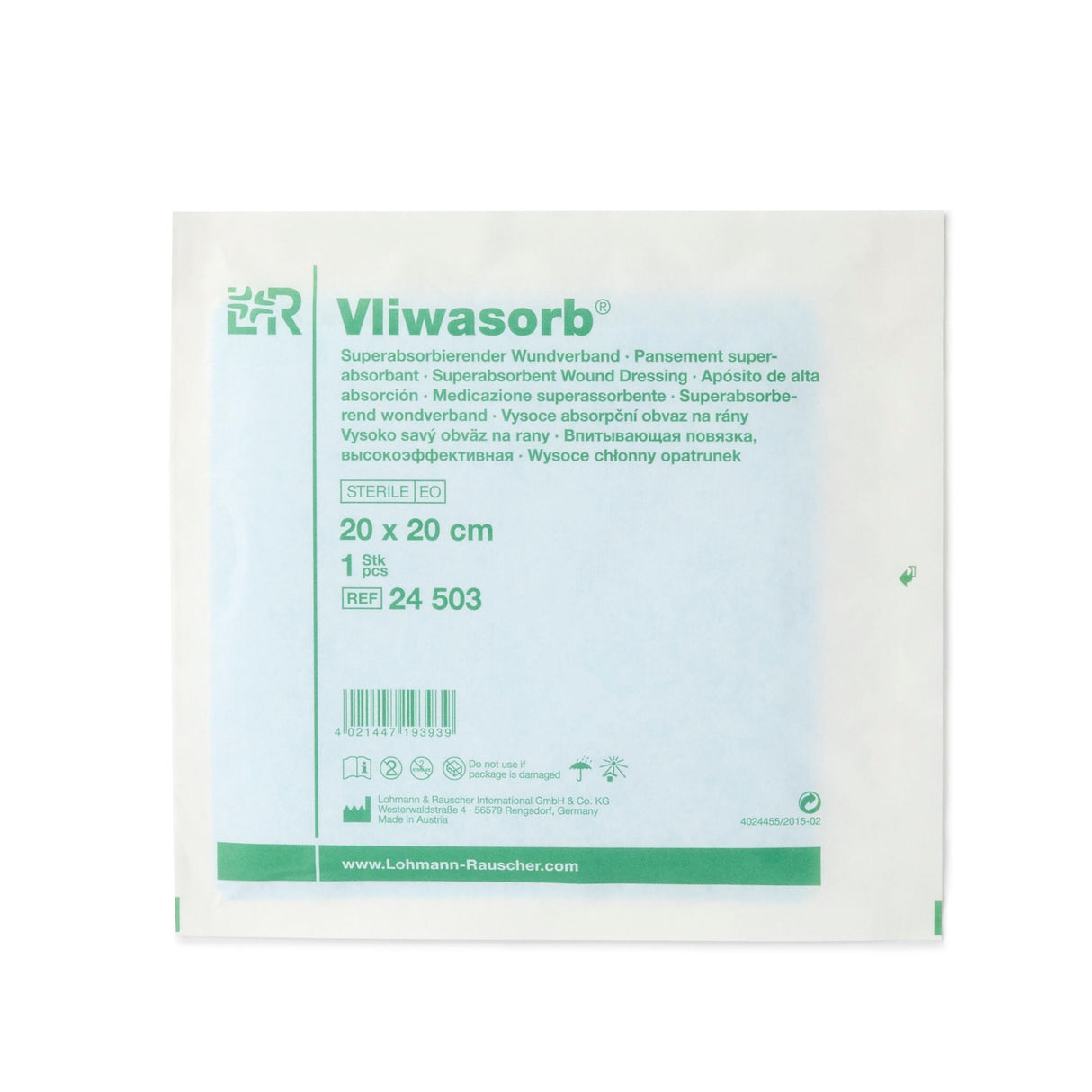 Lohmann & Rauscher Vliwasorb Super Absorbent Dressing, Square — 8" x 8"