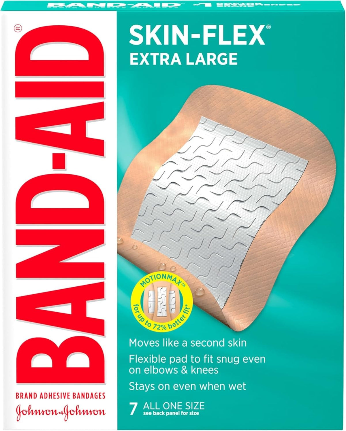 Band-Aid Skin-Flex Adhesive Bandages Extra Large, 2.75 x 3.5 Inch