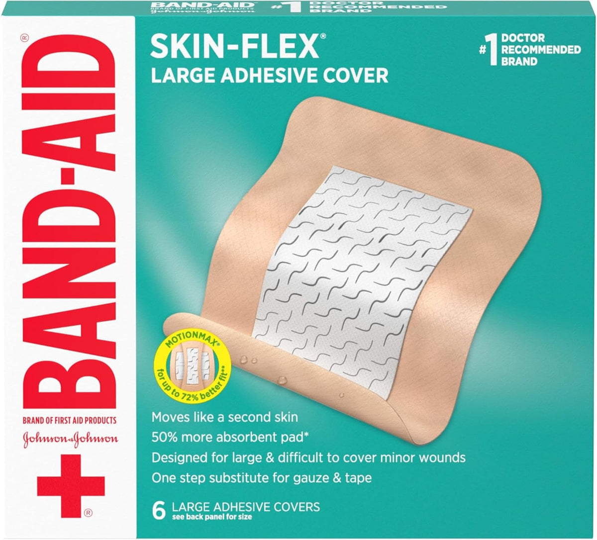 Band-Aid Skin-Flex Adhesive Bandages Extra Large, 2.75 x 3.5 Inch