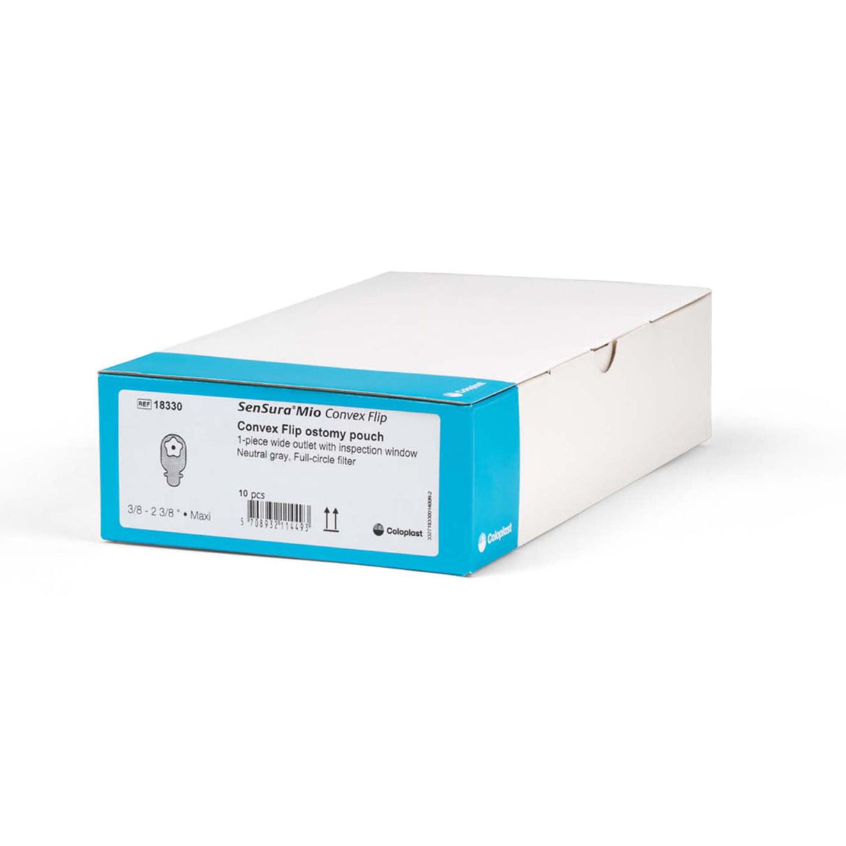 Coloplast SenSura Mio Convex Flip One-Piece Ostomy Pouch, Opaque, 11", Box of 10 - 18330 - LL Medico