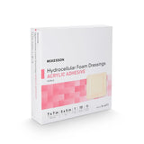 McKesson Hydrocellular Foam Dressing, Silicone Adhesive, w/o Border, 7 x 7 Inch