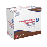 Dynarex Povidone-Iodine Swabsticks, 4" Saturated, Antiseptic/Germicide - 1202 - LL Medico