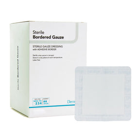DermaRite Bordered Gauze, Island Dressing, White, Gauze, Sterile - LL Medico