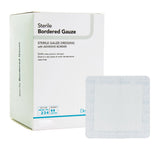 DermaRite Bordered Gauze, Island Adhesive Dressing, White, Gauze, Sterile, 4" x 8" - 11480-Single - LL Medico