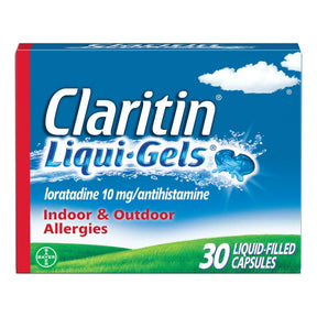 Claritin 24 Hour Allergy Relief Liqui-Gels, Loratadine 10 mg, Non-Drowsy - 11523720006 - LL Medico