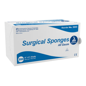 Dynarex Sterile Gauze Pad, 4" x 4", 12-Ply - 3243 - LL Medico