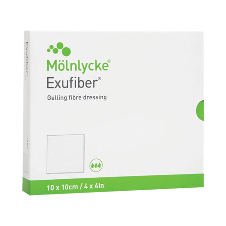 Molnlycke Exufiber Gelling Fiber Dressing, Square — 6" x 6"