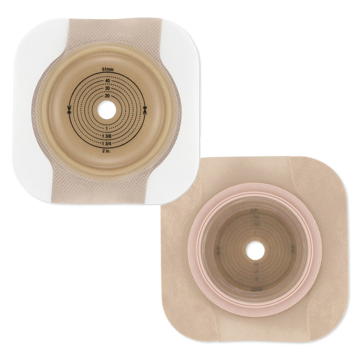 Hollister New Image CeraPlus Two-Piece Skin Barrier, Convex Light, Cut-to-Fit, 70 mm Flange