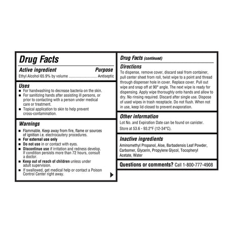 McKesson Instant Hand Sanitizing Wipes, 5.5" x 7.9", 160 Count - 16-3460 - LL Medico