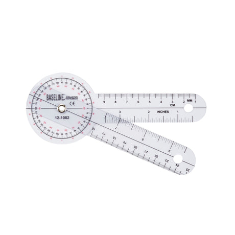 Baseline Plastic Goniometer, 360 Degree, 6"