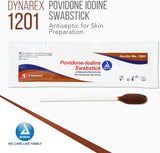 Dynarex Povidone-Iodine Swabsticks Antiseptic, 4" Saturated
