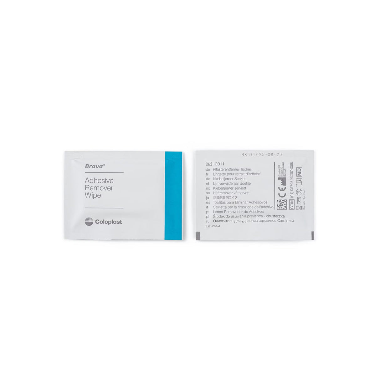 Coloplast Brava Adhesive Remover Wipes, Alcohol-Free, No-Sting Formula, 6 x 4.5 Inch