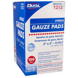 Dukal Sterile Gauze Sponge, 2 x 2 Inch, 12-Ply