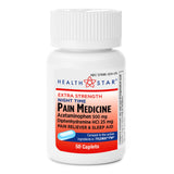 Health Star Nighttime Pain Reliever and Sleep Aid, Acetaminophen / Diphenhydramine HCl 500 mg, Capsule - 50 count - LL Medico