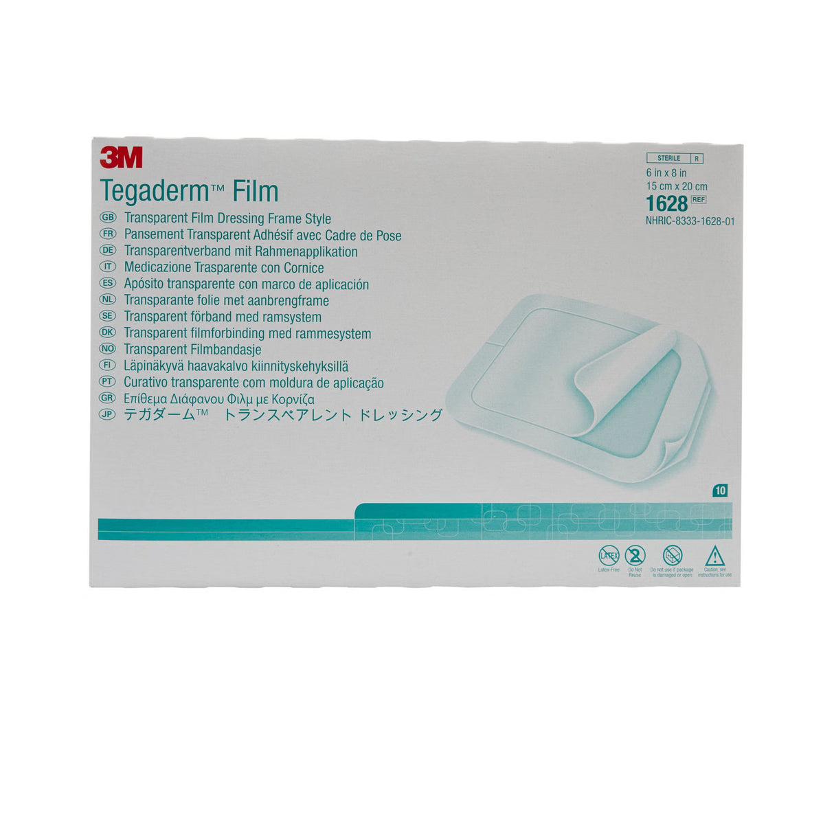 3M Tegaderm Transparent Film Dressing Frame Style, Sterile, 6" x 8"