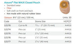 Coloplast Assura Flat One-Piece Colostomy Pouch, Cut-to-Fit, Opaque, 8-1/2-Inch, with Filter