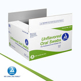Dynarex Unflavored Oral Swabs, Individually Wrapped, Box of 250