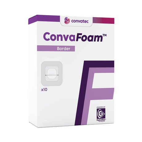ConvaTec ConvaFoam Border Foam Dressing, Square, Silicone Adhesive, Sterile — 5" x 5"