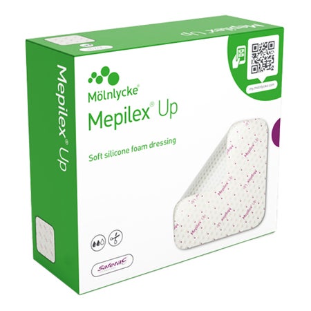 Molnlycke Mepilex Up Foam Dressing, Silicone Adhesive, Square, Sterile - 212199 - LL Medico