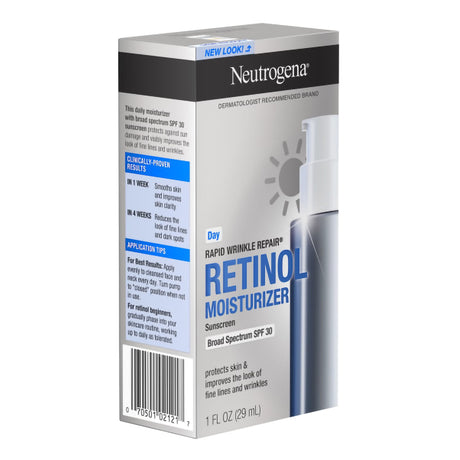 Neutrogena Rapid Wrinkle Repair Retinol Moisturizer Sunscreen SPF 30, 1 oz Pump Bottle