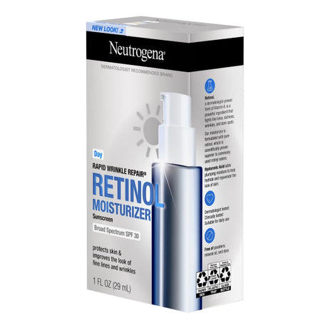 Neutrogena Rapid Wrinkle Repair Retinol Moisturizer Sunscreen SPF 30, 1 oz Pump Bottle