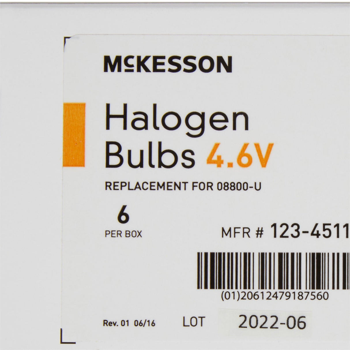 McKesson Halogen Lamp Bulb, 4.6 Volts, 3 Watts