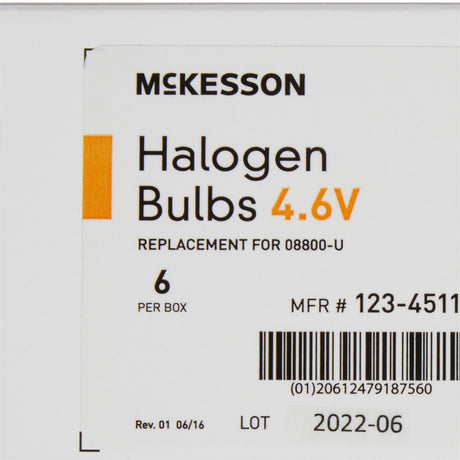 McKesson Halogen Lamp Bulb, 4.6 Volts, 3 Watts