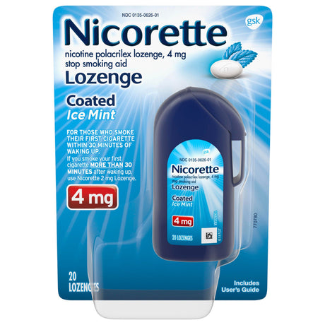 Nicorette Nicotine Gum, 4 mg, White Ice Mint, Stop Smoking Aid | LL Medico