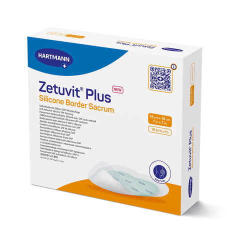 Hartmann Zetuvit Plus Silicone Border Super Absorbent Dressing, Sacral - 413906 - LL Medico