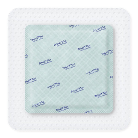 Hartmann Zetuvit Plus Silicone Border Super Absorbent Dressing, Square, Bordered — 6" x 6"