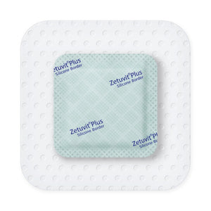 Hartmann Zetuvit Plus Silicone Border Super Absorbent Dressing, Square, Bordered — 3" x 3"