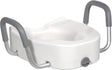 Raised Toilet Seat with Arms Drive Premium 3-1/2 Inch Height Elongated 300 Lbs. Weight Capacity