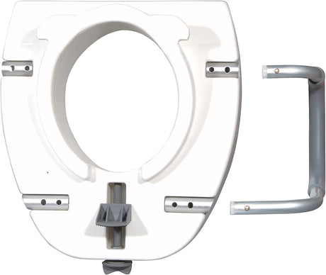 Raised Toilet Seat with Arms Drive Premium 3-1/2 Inch Height Elongated 300 Lbs. Weight Capacity