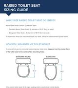 Raised Toilet Seat with Arms Drive Premium 3-1/2 Inch Height Elongated 300 Lbs. Weight Capacity