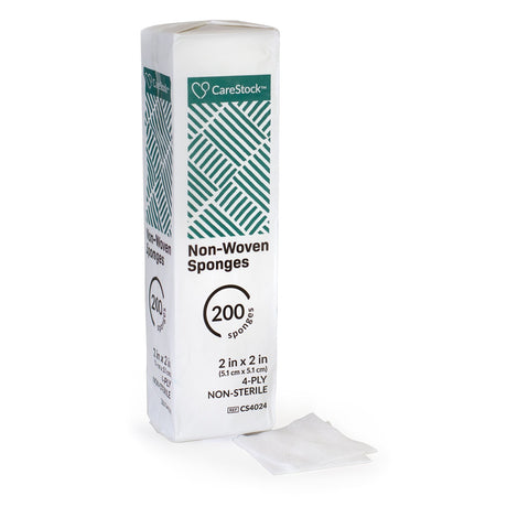 CareStock Sterile Non-Woven Sponges, 2 in x 2 in, 4-Ply - CS4024 - LL Medico