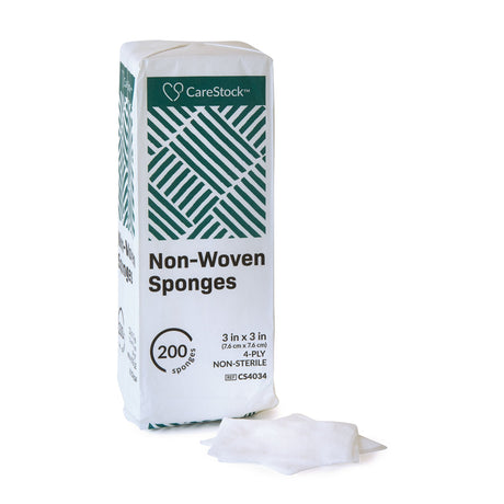 CareStock Non-Woven Sponges, 4-Ply, Non-Sterile, 3 in x 3 in - CS4034 - LL Medico