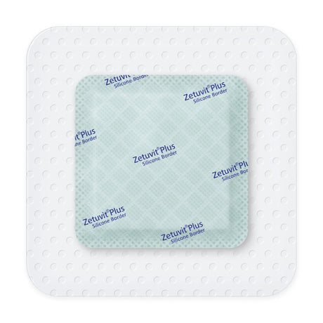 Hartmann Zetuvit Plus Silicone Border Super Absorbent Dressing, Square, Bordered — 4" x 4"