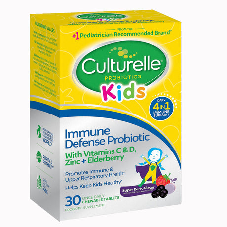 Culturelle Kids Immune With Vitamin D Probiotic Chewable Tablets | LL Medico