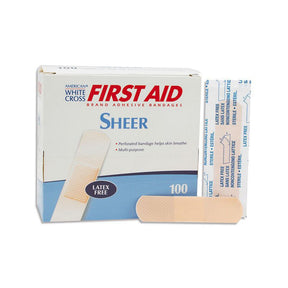 Dukal American White Cross Adhesive Strip 3/4 x 3 Inch