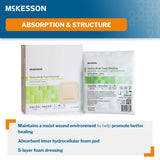 McKesson 5 x 5 Inch Five-Layer Hydrocellular Foam Dressing w/ 2 x 2 Inch Border
