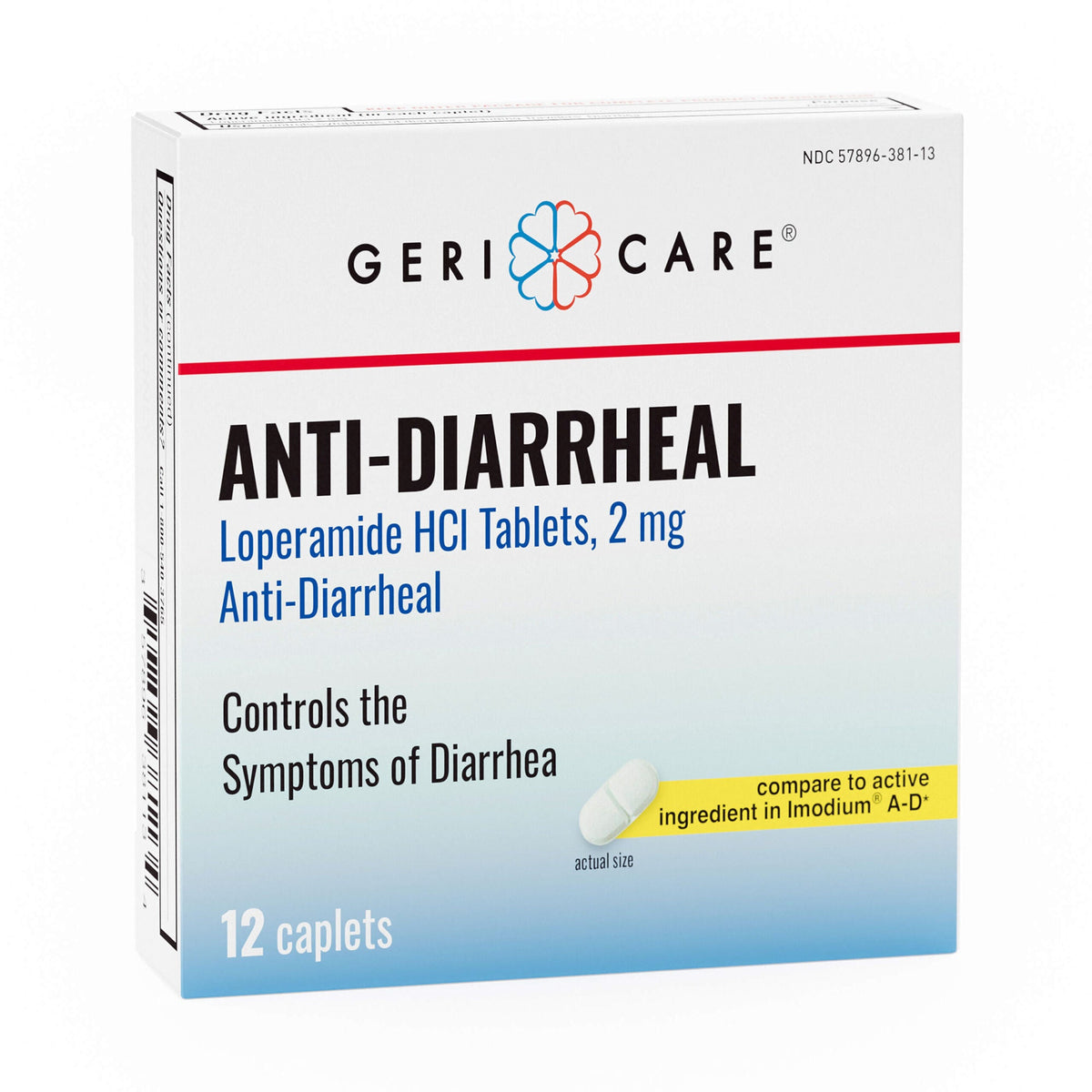 Geri-Care Loperamide Anti-Diarrheal, 2 mg, Caplet - 12 count - LL Medico