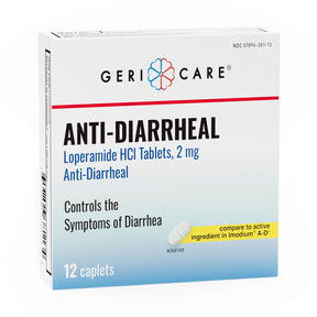 Geri-Care Loperamide Anti-Diarrheal, 2 mg, Caplet - 12 count - LL Medico