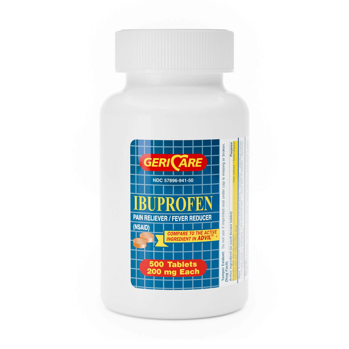 Geri-Care Ibuprofen Pain Relief, 200 mg, Tablet - 500 count - LL Medico