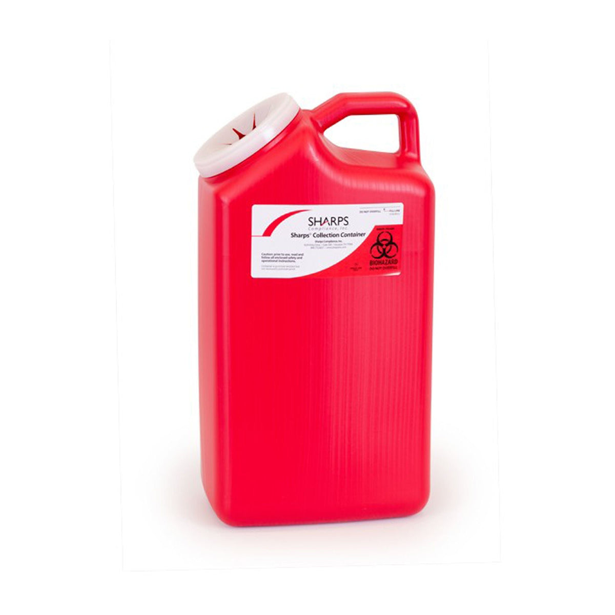 Sharps Recovery System Mailback Sharps Container, 3 Gallon, Red Base, Vertical Entry, 17 x 6 x 9", Plastic, Non-Sterile - 13000-008 - LL Medico